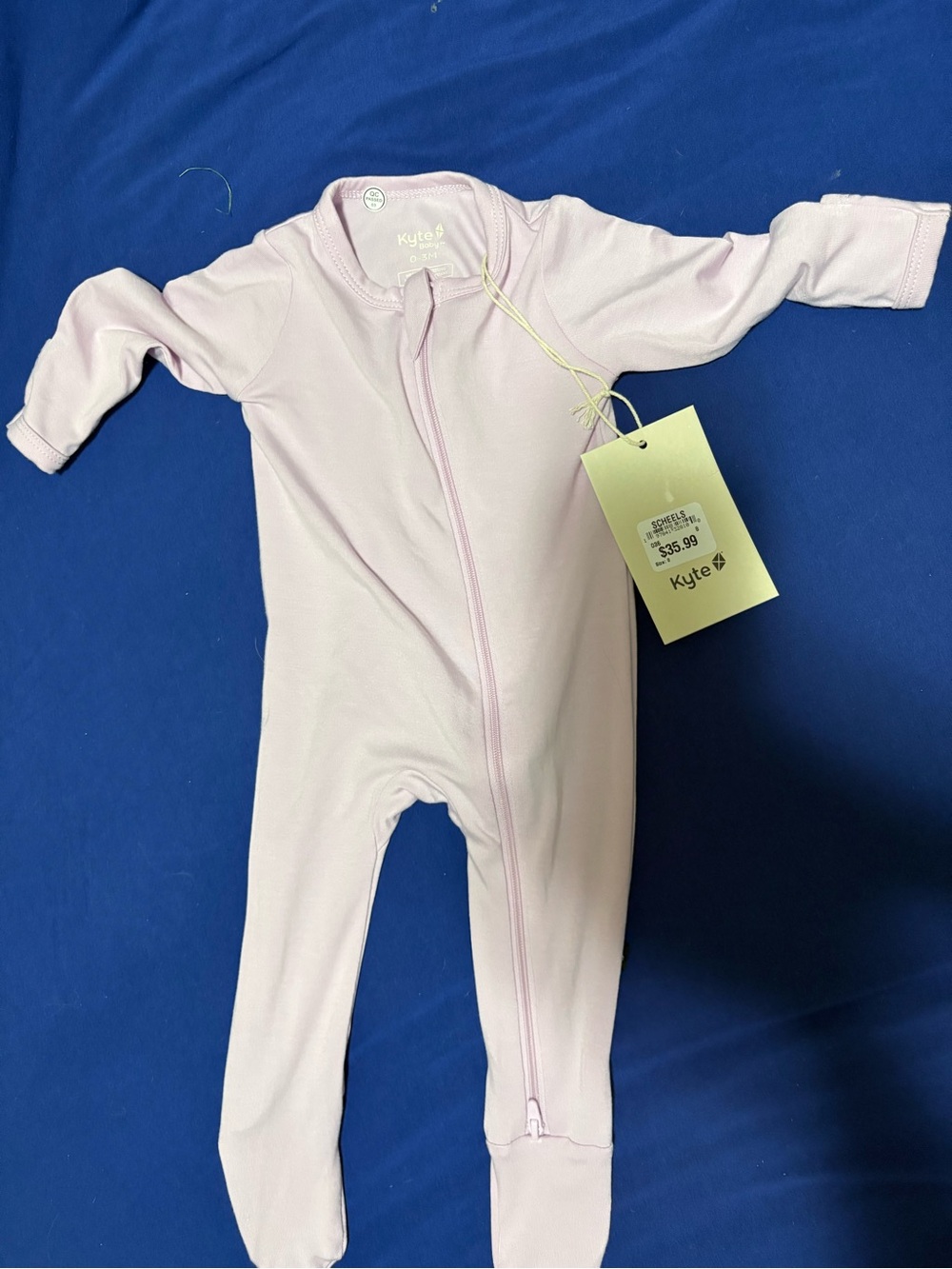 Kyte BABY zipper footie in blush